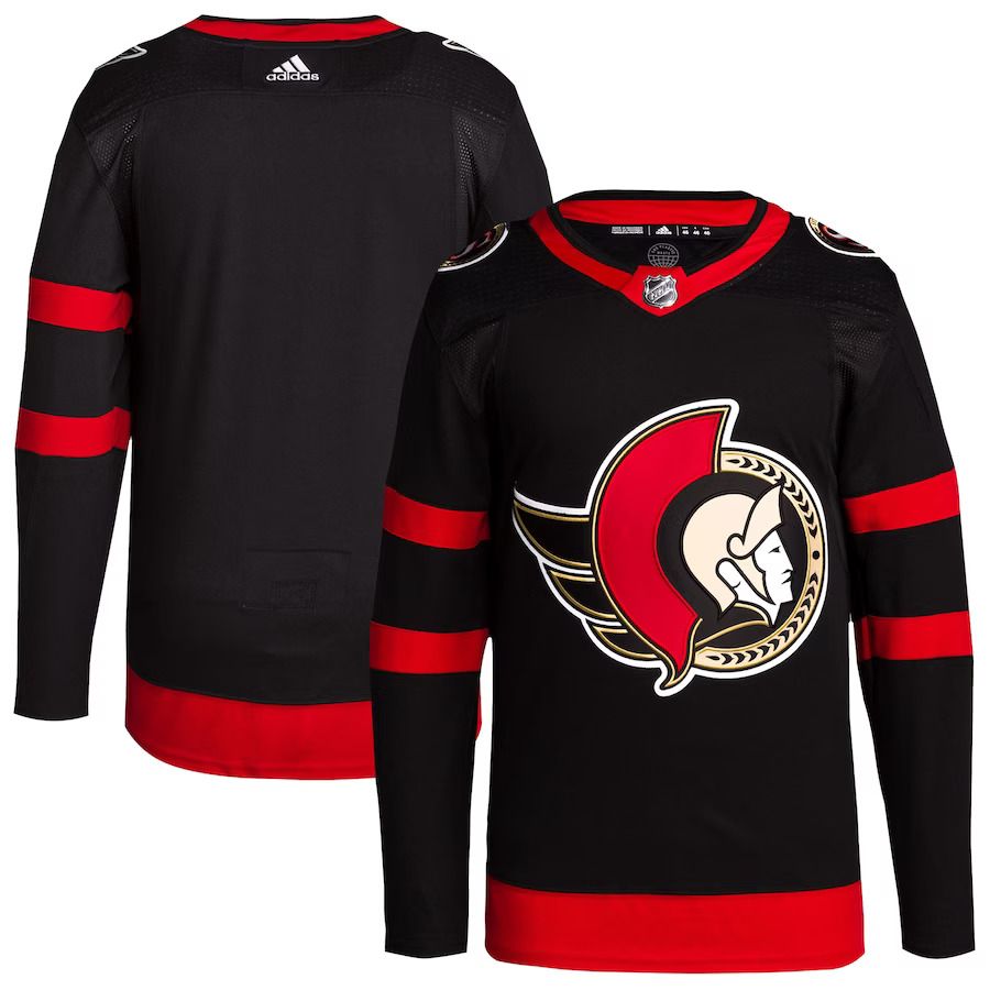 Men Ottawa Senators adidas Black Home Primegreen Authentic Pro Blank NHL Jersey->mlb hats->Sports Caps
